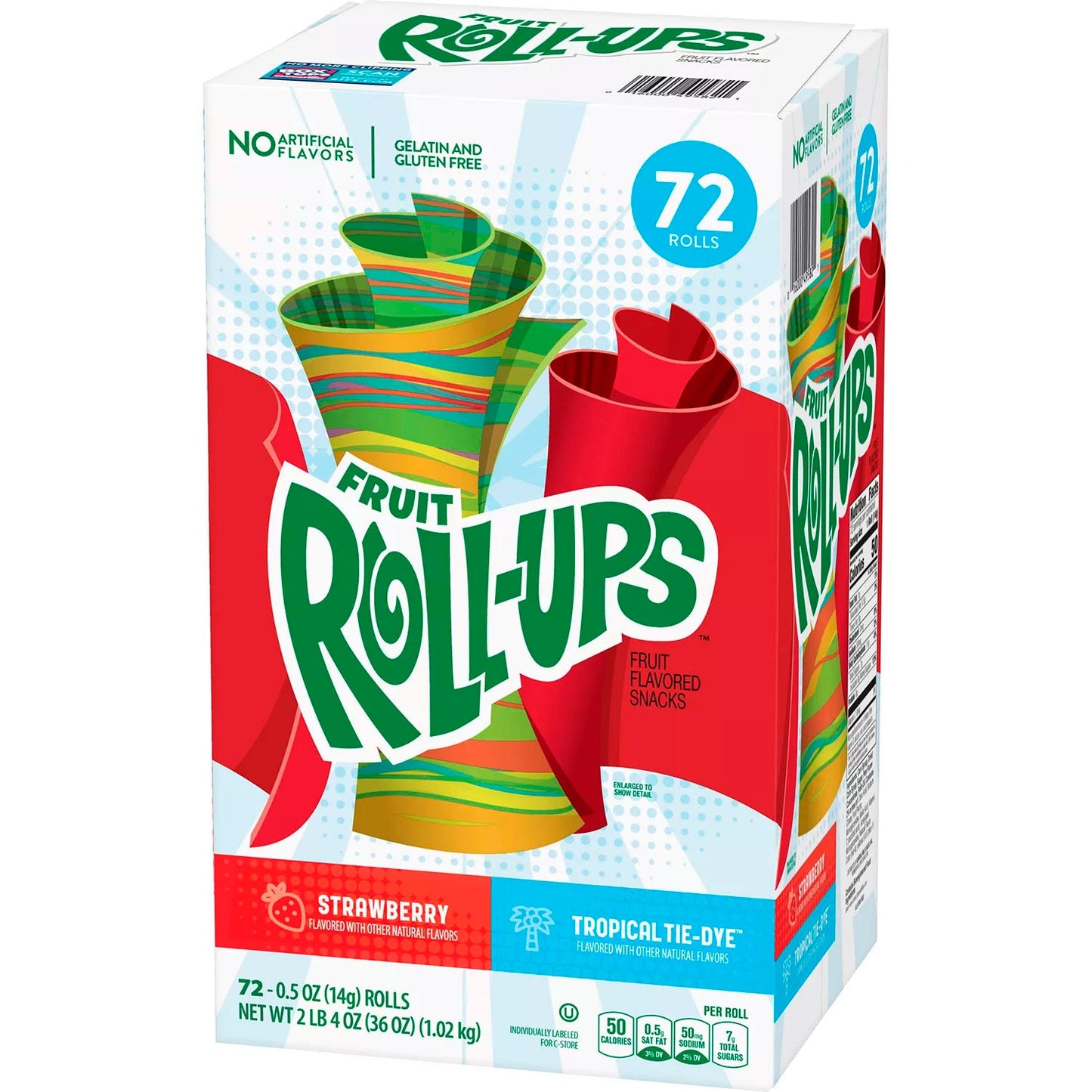 Fruit Roll-Ups, Fruit Snacks, Variety Pack - 0.5 oz - 72 ct