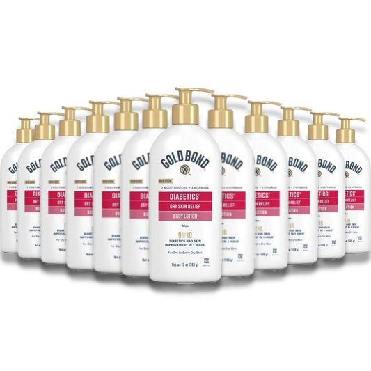 Gold Bond Diabetics' Dry Skin Relief Body Lotion, With Aloe Fragrance Free 13 Oz - 24 Pack