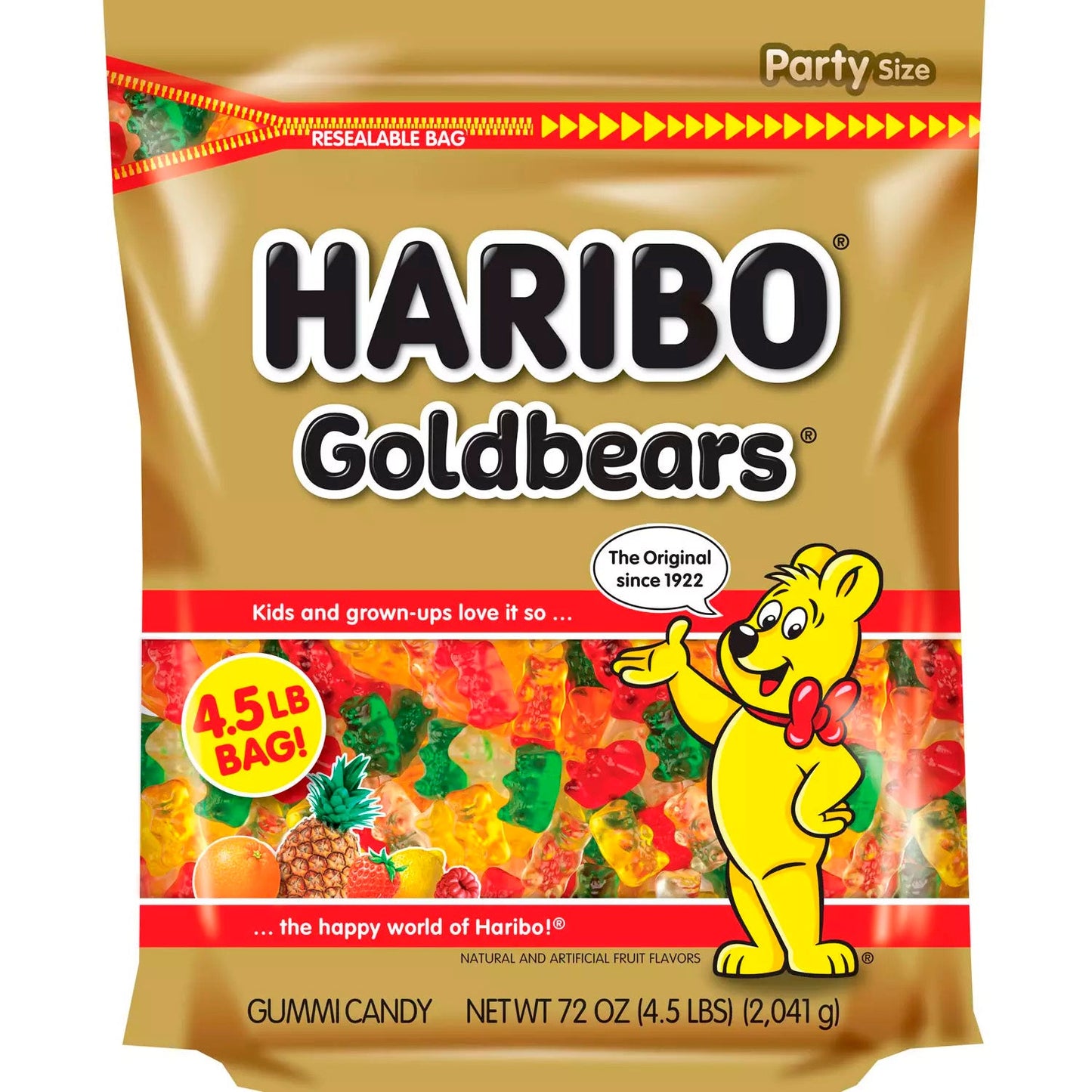 Haribo Gold-Bears Gummy Candy - 4.5 Lb