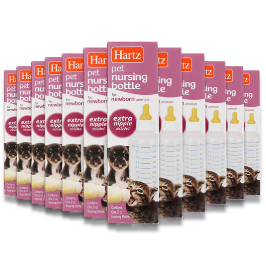 Hartz - Nursing Bottle, New Born Small Animal - 2 Oz - 12 Pack