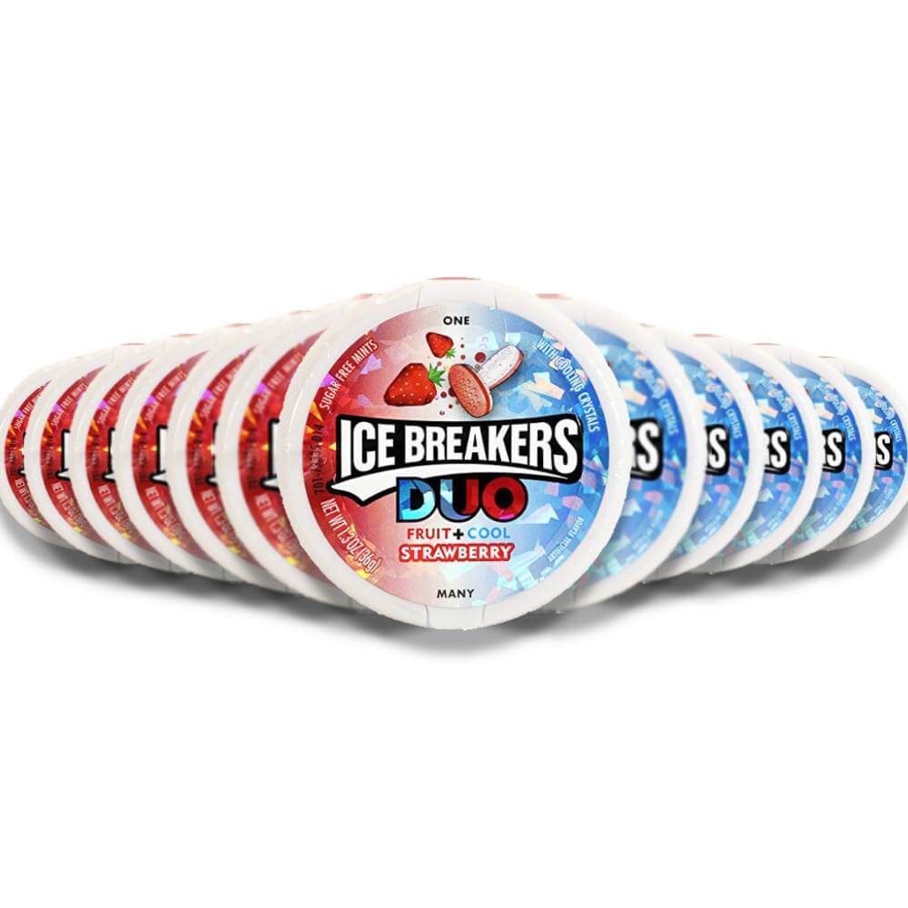 Ice Breakers DUO Mints Strawberry 8 ct - 24 Pack - ( 192 ct )