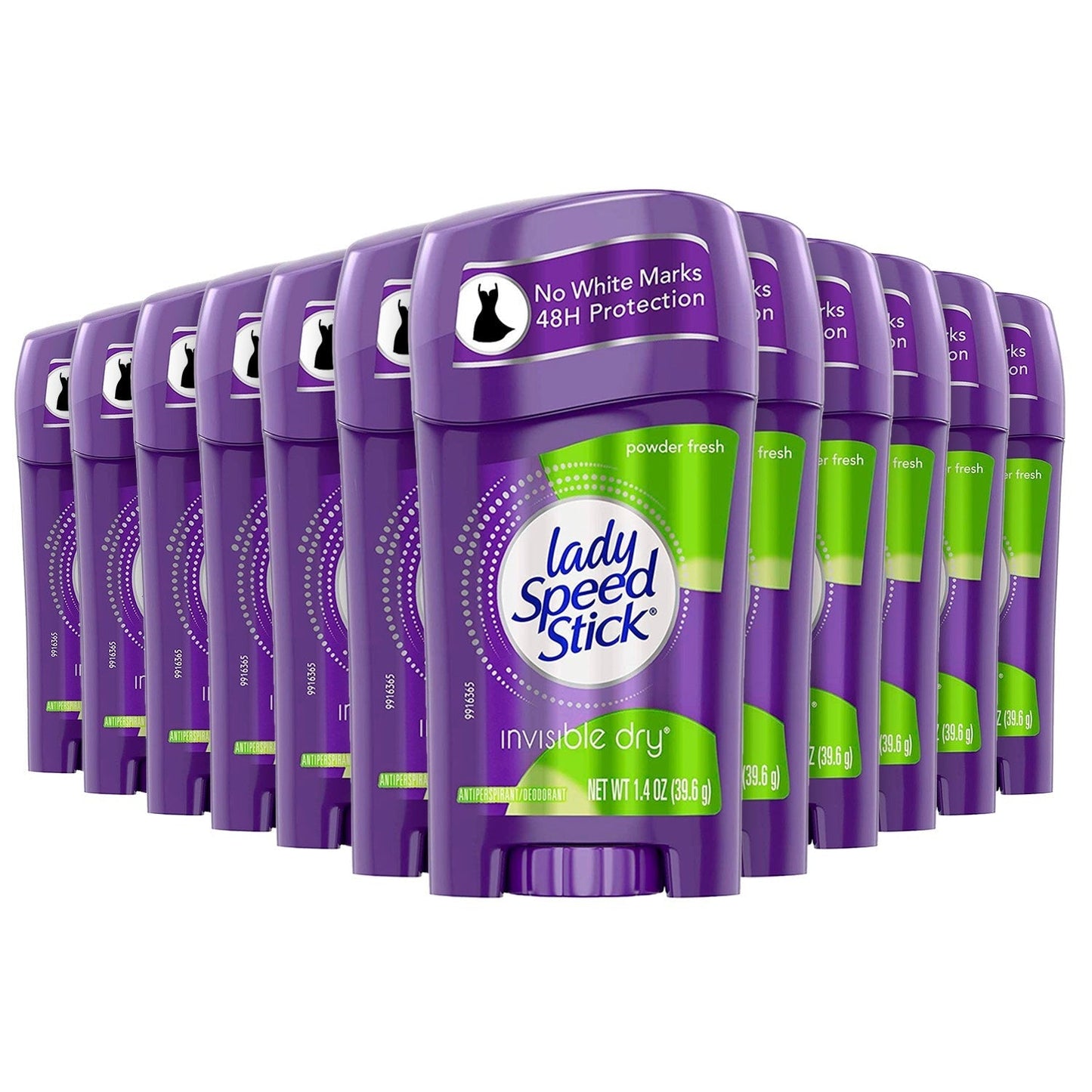 Lady Speed Stick Invisible Dry Antiperspirant & Deodorant, Powder Fresh 1.4 oz - 12 Pack