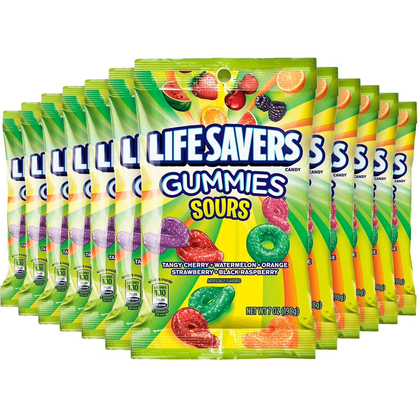 Life Savers Gummies Sours Candy Bag, - 7 Oz - 12 Ct