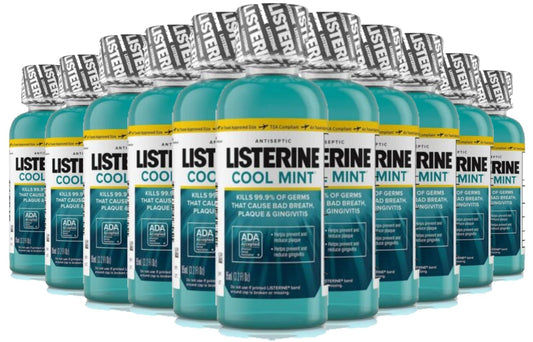 Listerine Cool Mint Mouthwash - 3.2 oz - 12 Pack