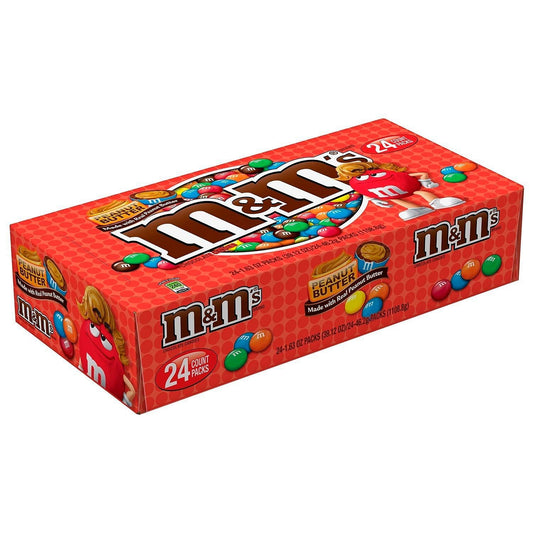 M&M's Peanut Butter Milk Chocolate Candy Box - 1.63 Oz - 24 Ct