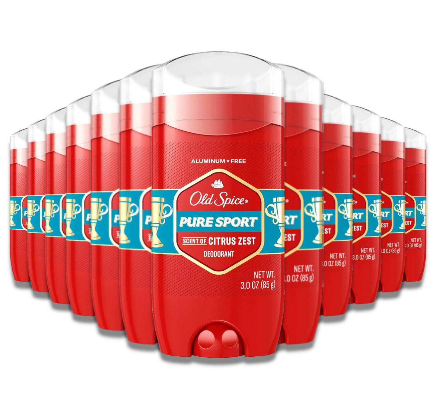 Old Spice - Antiperspirant & Deodorant, Red Zone Pure Sport for Men, Stick - 3 Oz - 12 Pack