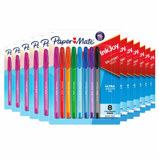 Paper Mate InkJoy 100ST Assorted Ink, 8 ct ea - 12 Pack