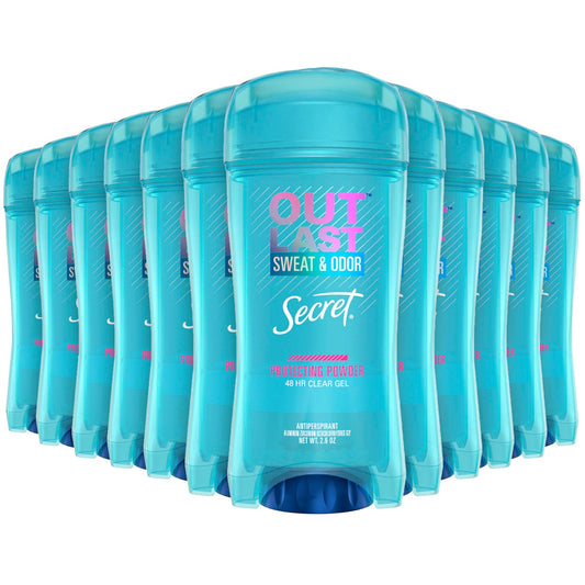 Secret Gel Outlast Protecting Powder Antiperspirant & Deodorant 2.6 Oz - 12 Pack