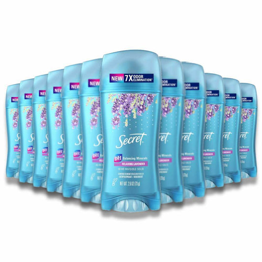 Secret Invisible Solid Lavender Antiperspirant & Deodorant 2.6 Oz - Bulk - 12 Pack