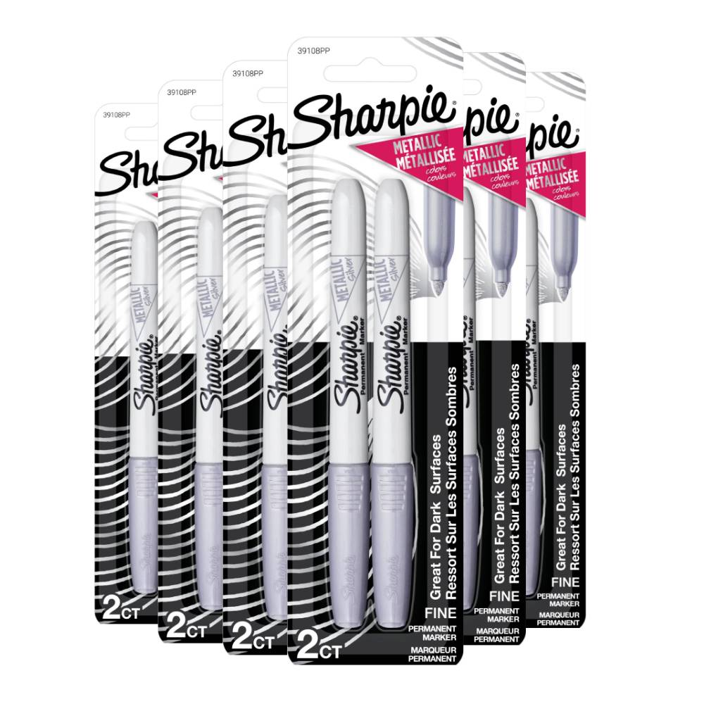 Sharpie Metallic Fine Point Permanent Marker 2 ct ea - 6 Pack