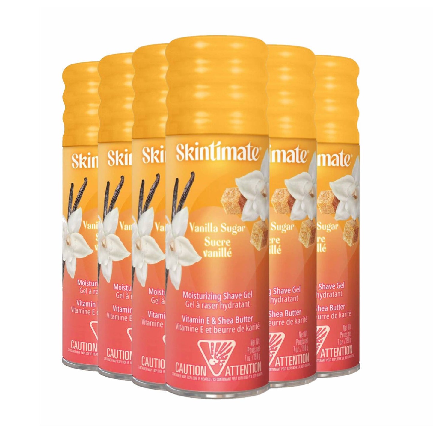 Skintimate Vanilla Sugar Shave Gel for Women 7 Oz - 6 Pack