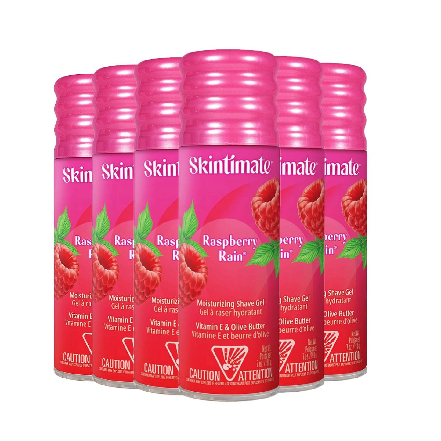 Skintimate Shave Gel Moisturizing Raspberry 7 Oz - 6 Pack