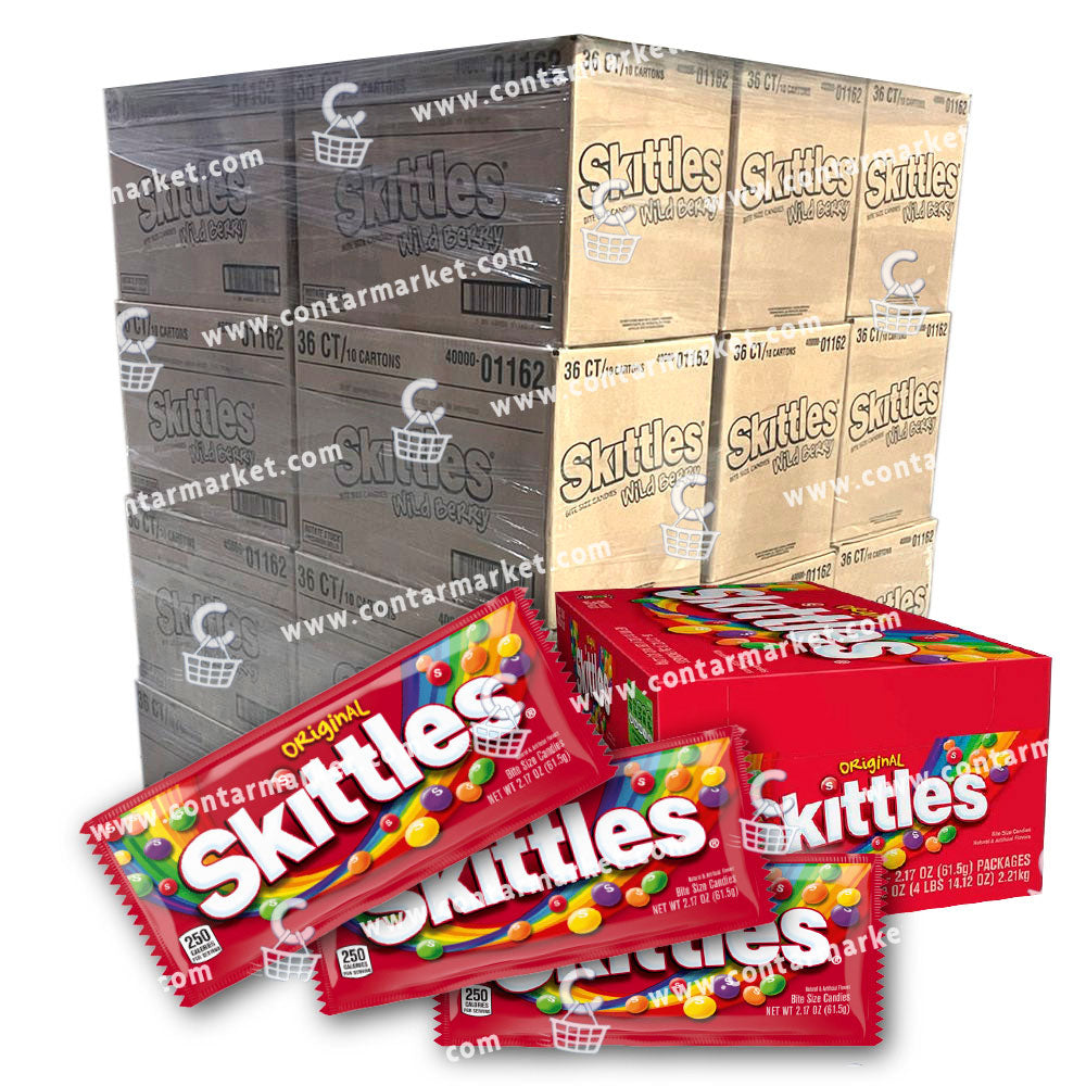 Skittles Original Fruity Candy - 30 Boxes - 5 Cases per layer - 6 Layers (Pallet)