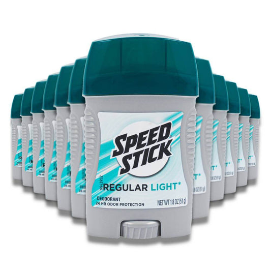 Speed Stick Deodorant, Regular Light Bulk - 1.8 oz - 12 Pack