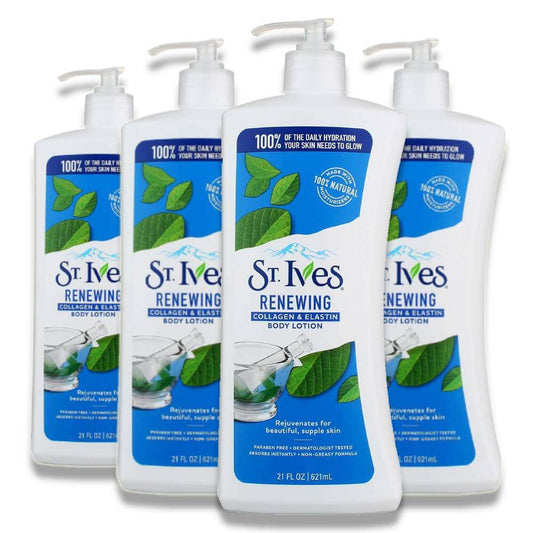 St. Ives - Skin Renewing Body Lotion, Collagen Elastin - 21 Oz - 4 Pack