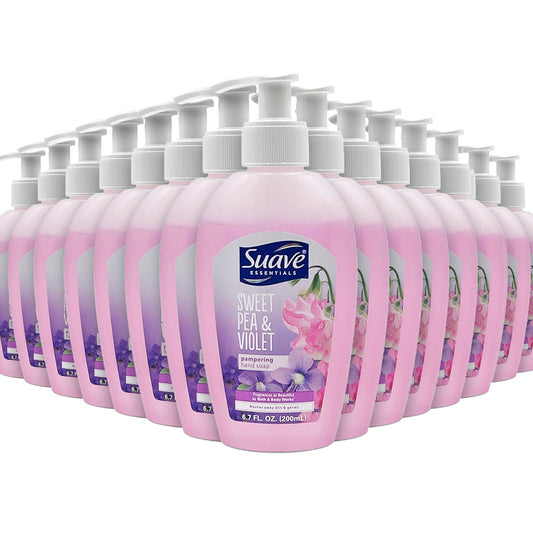 Suave Hand Wash Sweet Pea & Violet, Bulk - 6.76 oz / 200 ml - 24 Pack