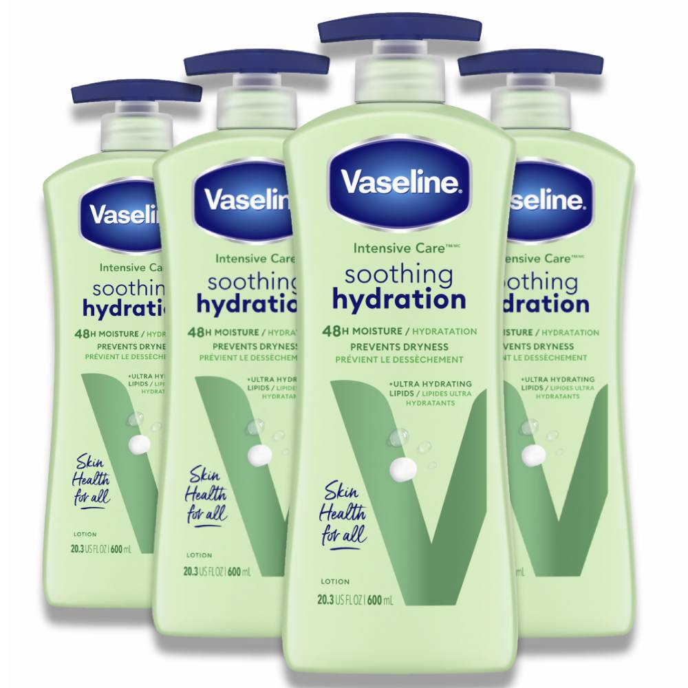 Vaseline Lotion Intensive Care, Soothing Hydration 20.3 oz - 4 Pack