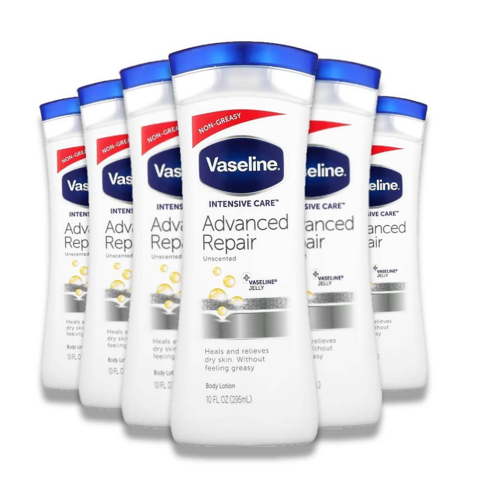 Vaseline - Intensive Care, Advanced Repair Unfragranced Body Lotion - 10 Oz - 6 Pack