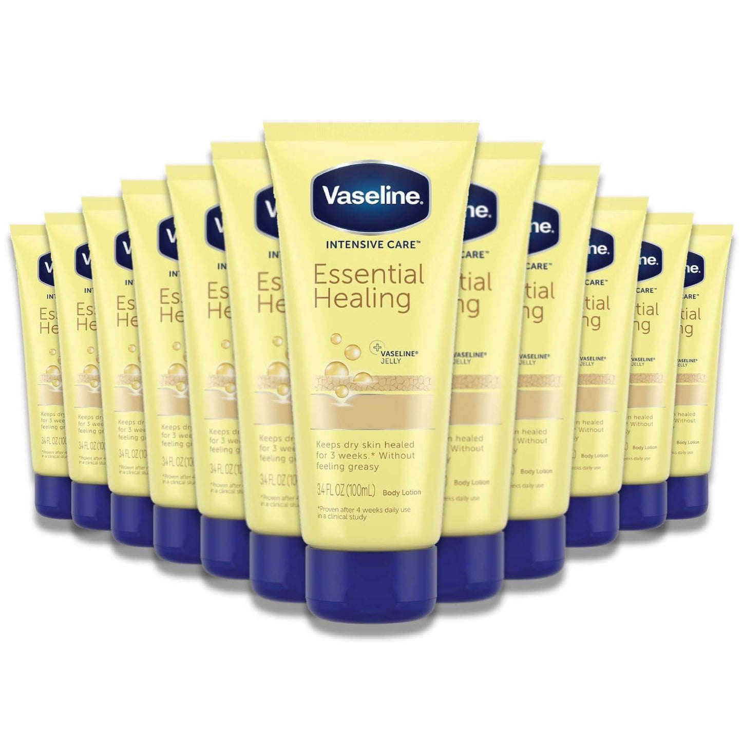 Vaseline - Intensive Care, Essential Healing, Body Lotion - 3.4 Oz - 12 Pack