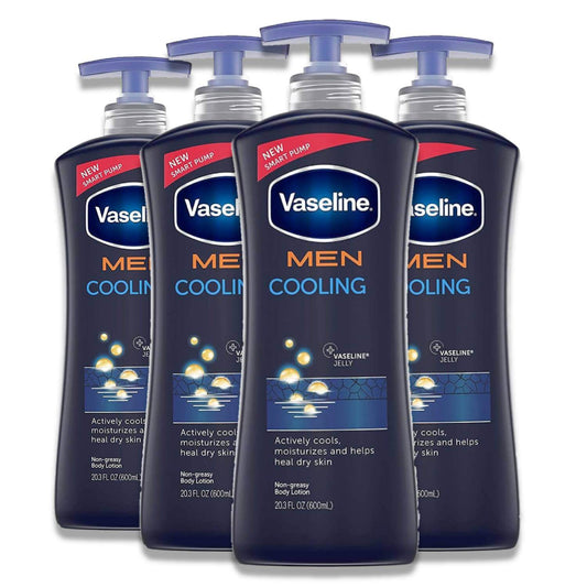 Vaseline - Men Healing Moisture Cooling Lotion - 20.3 Oz - 4 Pack